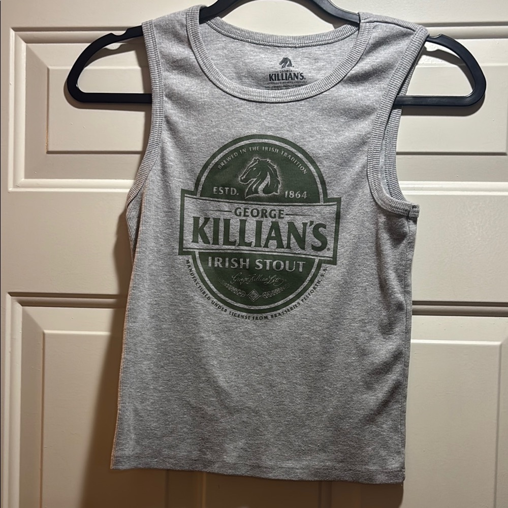 George Killians Ribbed Gray Tank Top